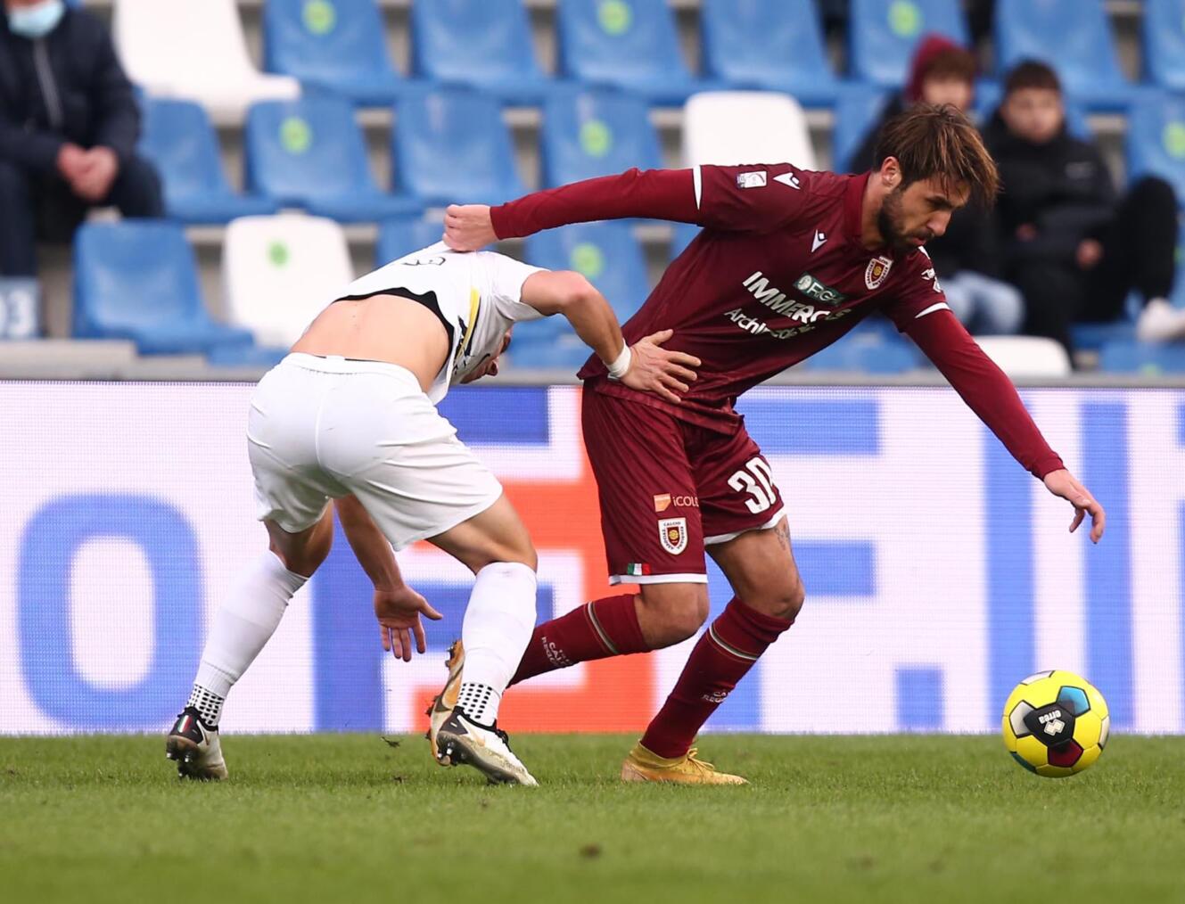 Zamparo in azione con la maglia della Reggiana | Foto A.C. Reggiana
