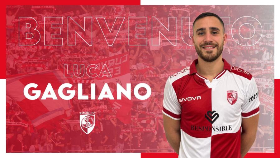 Luca Gagliano con la maglia del Rimini | Foto Rimini Calcio