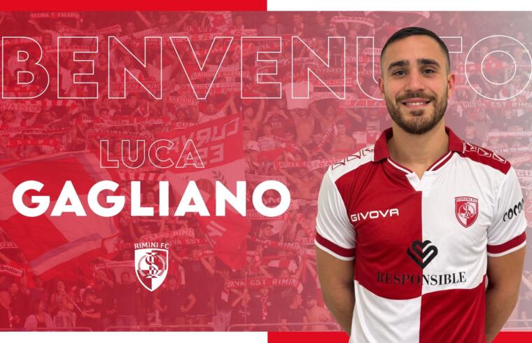 Luca Gagliano con la maglia del Rimini | Foto Rimini Calcio