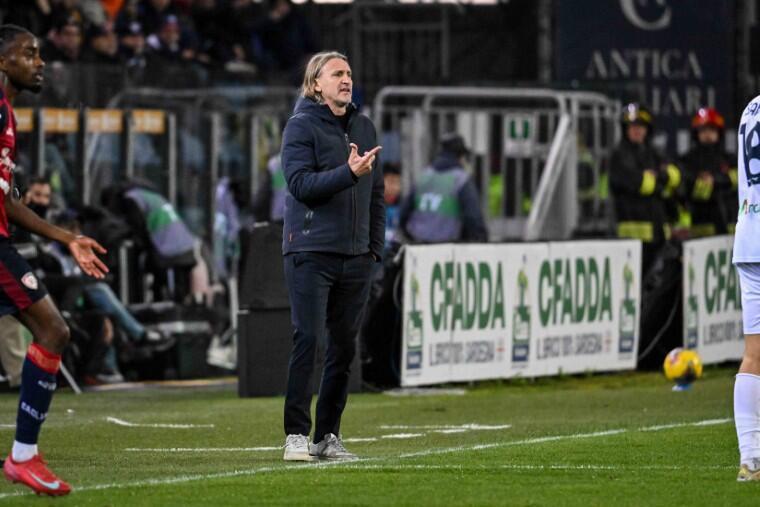 Davide Nicola durante Cagliari-Lazio | Foto Luigi Canu