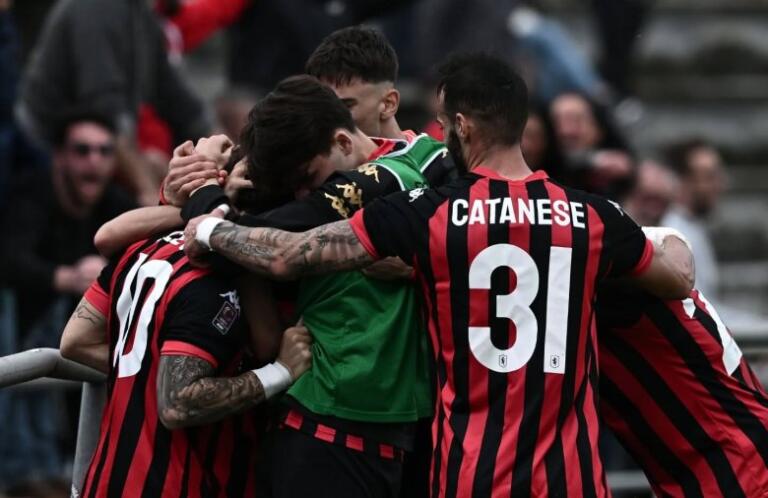 Un'esultanza della Lucchese | Foto Facebook Lega Pro