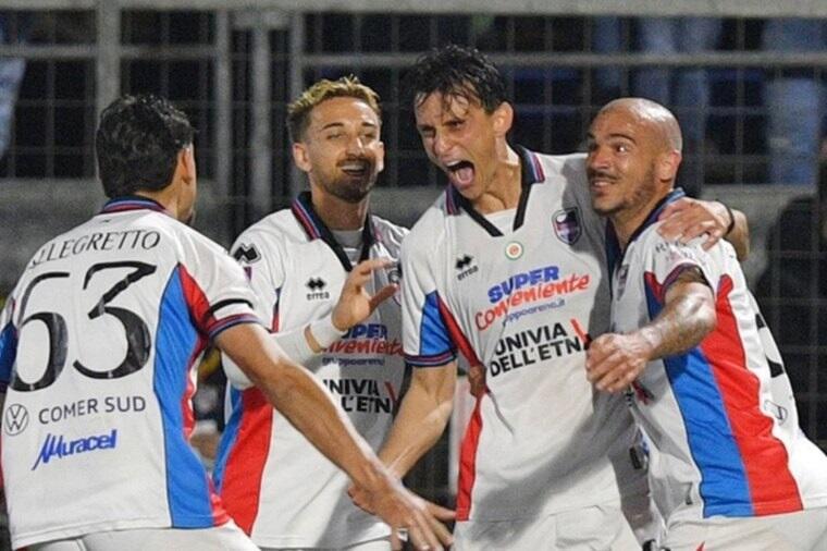Un'esultanza del Catania | Foto Facebook Lega Pro